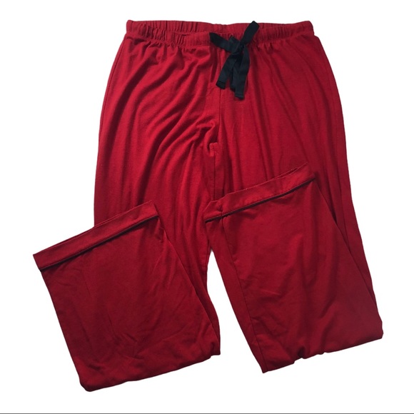 Gilligan & O’Malley 📌 size Medium red sleep pants with black tie - Picture 1 of 3